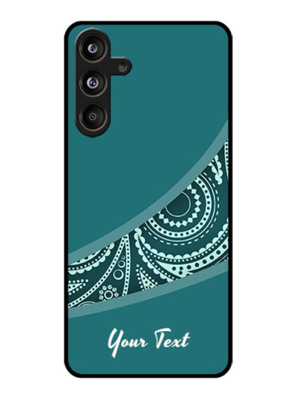 Custom Samsung Galaxy F55 5G Custom Glass Phone CaseSemi Visible Floral Design