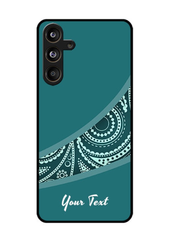 Samsung Galaxy F55 5G Custom Glass Phone CaseSemi Visible Floral Design