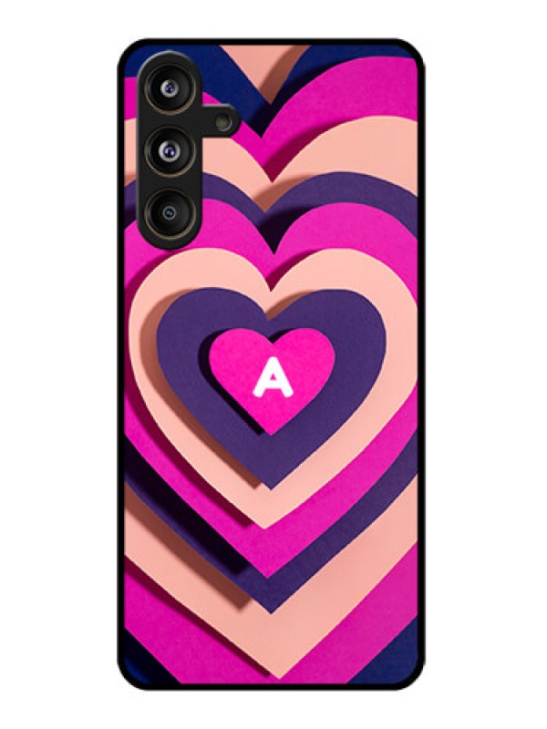 Custom Samsung Galaxy F55 5G Custom Glass Phone CaseCute Heart Pattern Design