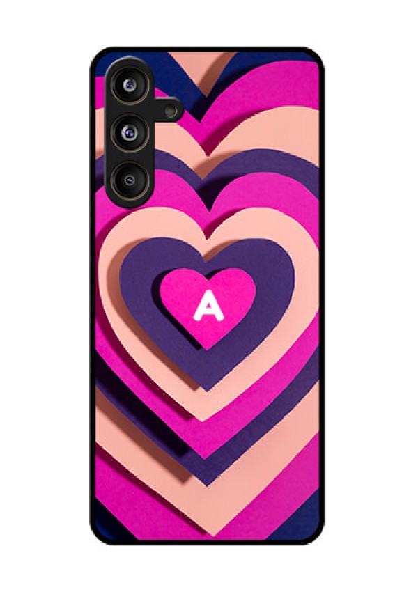 Samsung Galaxy F55 5G Custom Glass Phone CaseCute Heart Pattern Design