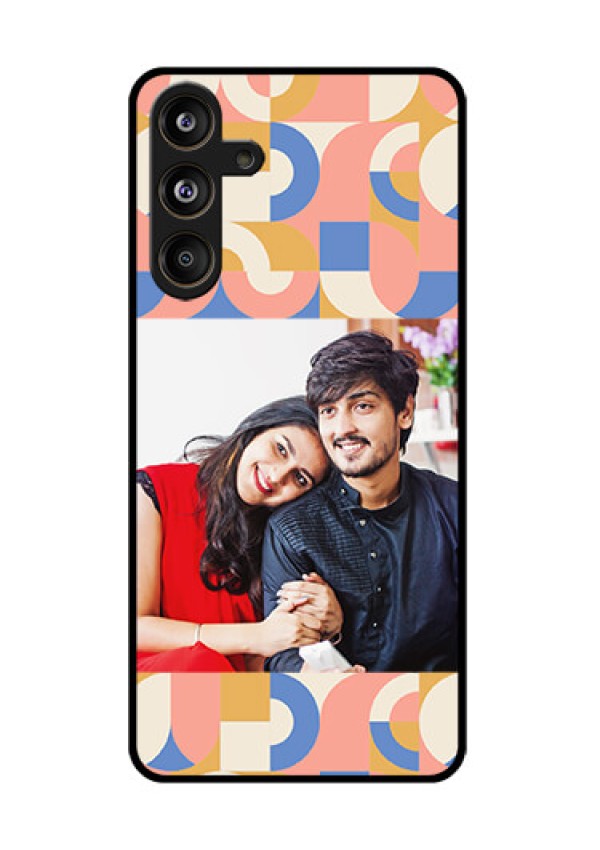 Samsung Galaxy F55 5G Custom Glass Phone CaseSemi - Circle Maze Pattern Design
