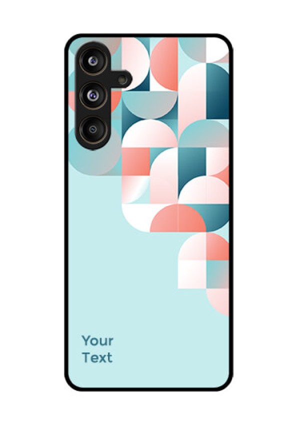 Samsung Galaxy F55 5G Custom Glass Phone CaseStylish Semi - Circle Pattern Design