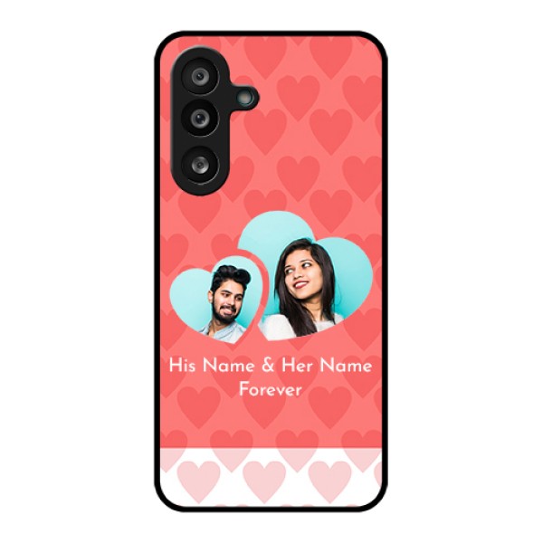 Samsung Galaxy F56 5G Custom Glass Phone Case - Couple Pic Upload Design Samsung Galaxy F56 5G Custom Glass Phone Case - Couple Pic Upload Design