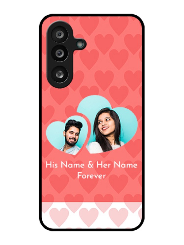 Custom Samsung Galaxy F56 5G Custom Glass Phone Case - Couple Pic Upload Design