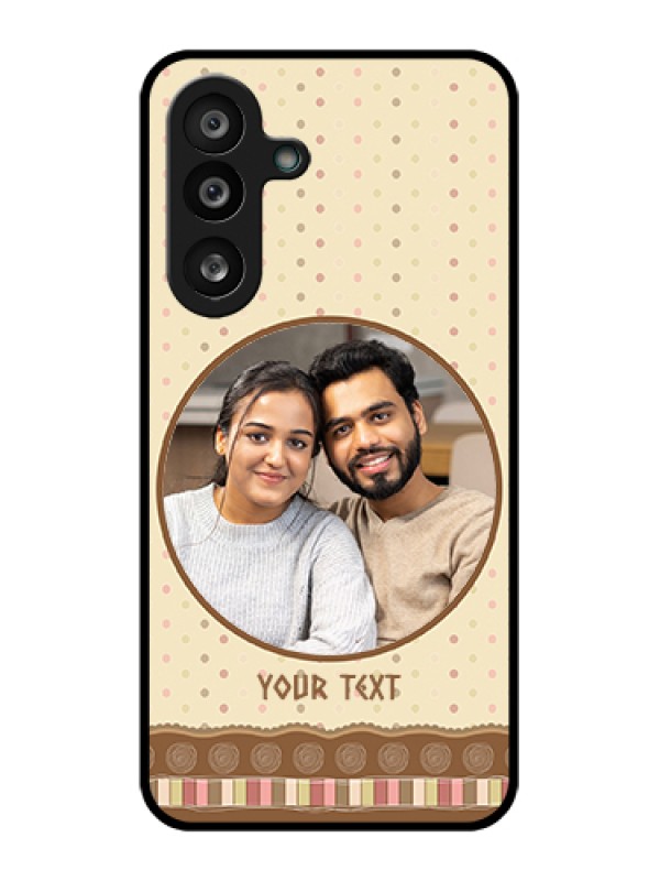 Custom Samsung Galaxy F56 5G Custom Glass Phone Case - Brown Dotted Mobile Case Design