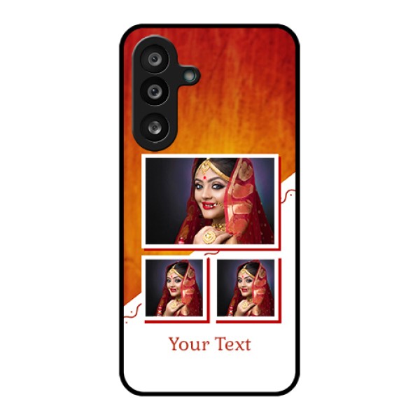 Samsung Galaxy F56 5G Custom Glass Phone Case - Wedding Memories Design Samsung Galaxy F56 5G Custom Glass Phone Case - Wedding Memories Design