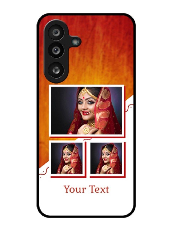 Custom Samsung Galaxy F56 5G Custom Glass Phone Case - Wedding Memories Design