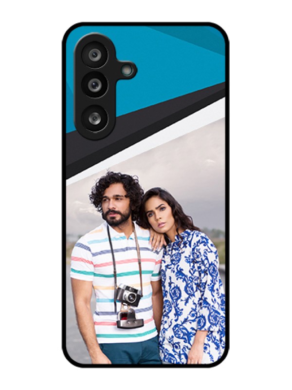 Custom Samsung Galaxy F56 5G Custom Glass Phone Case - Simple Pattern Photo Upload Design