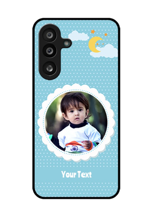 Samsung Galaxy F56 5G Custom Glass Phone Case - Violet Pattern Design