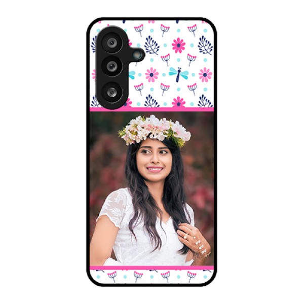 Samsung Galaxy F56 5G Custom Glass Phone Case - Colorful Flower Design Samsung Galaxy F56 5G Custom Glass Phone Case - Colorful Flower Design