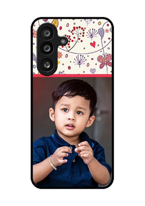 Samsung Galaxy F56 5G Custom Glass Phone Case - Premium Floral Design