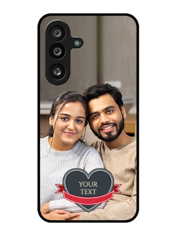 Custom Samsung Galaxy F56 5G Custom Glass Phone Case - Just Married Couple Design