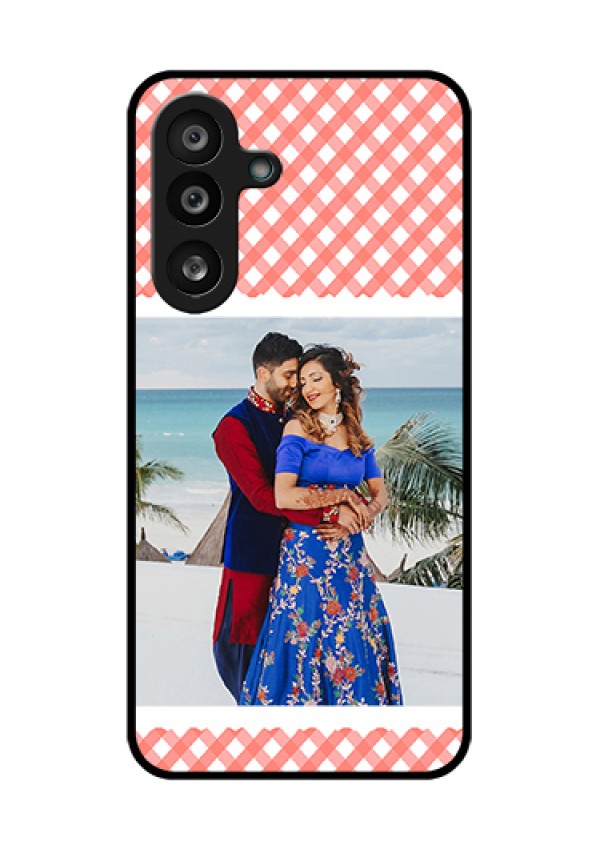 Samsung Galaxy F56 5G Custom Glass Phone Case - Pink Pattern Design