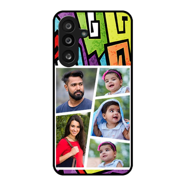 Samsung Galaxy F56 5G Custom Glass Phone Case - Graffiti Pattern Design Samsung Galaxy F56 5G Custom Glass Phone Case - Graffiti Pattern Design