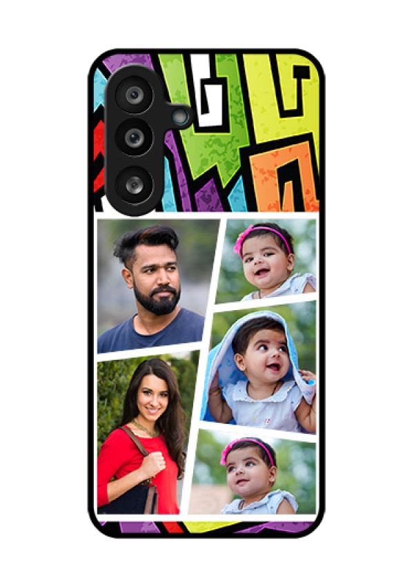 Samsung Galaxy F56 5G Custom Glass Phone Case - Graffiti Pattern Design
