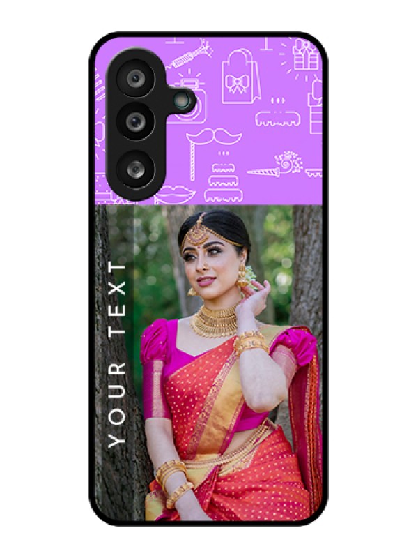 Custom Samsung Galaxy F56 5G Custom Glass Phone Case - Birthday Icons Design