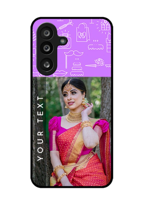 Samsung Galaxy F56 5G Custom Glass Phone Case - Birthday Icons Design