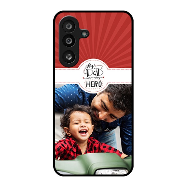 Samsung Galaxy F56 5G Custom Glass Phone Case - My Dad Hero Design
