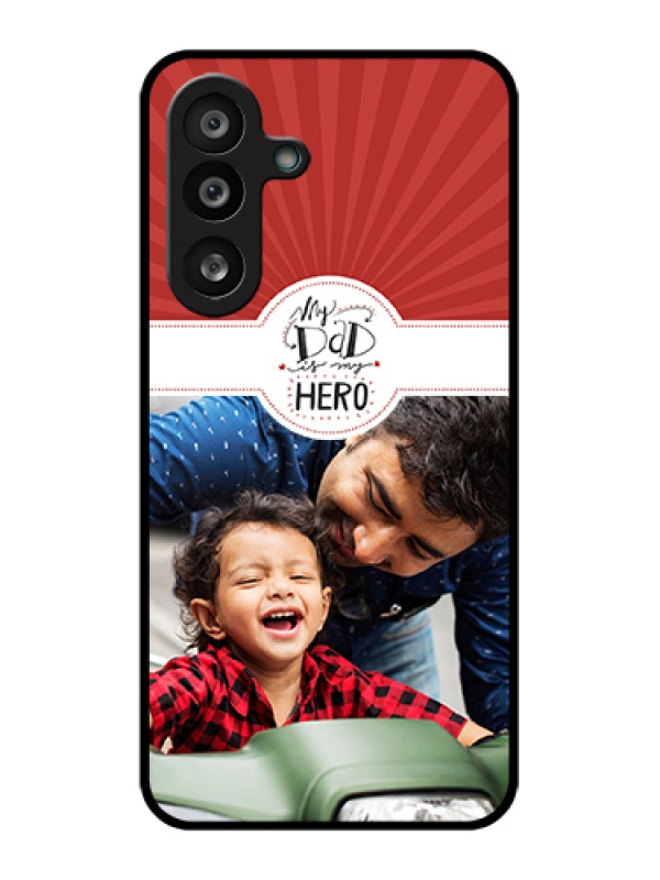 Custom Samsung Galaxy F56 5G Custom Glass Phone Case - My Dad Hero Design