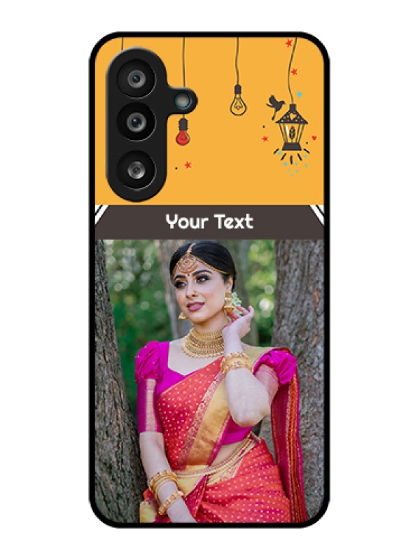 Custom Samsung Galaxy F56 5G Custom Glass Phone Case - With Family Picture And Icons