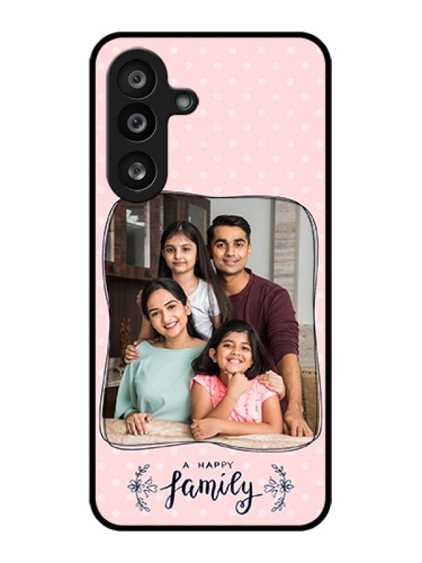 Custom Samsung Galaxy F56 5G Custom Glass Phone Case - Family With Dots Design