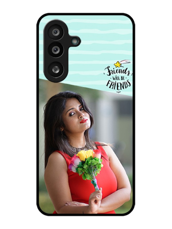 Custom Samsung Galaxy F56 5G Custom Glass Phone Case - Friends Picture Icon Design