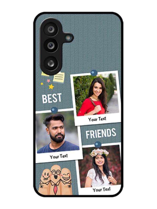 Custom Samsung Galaxy F56 5G Custom Glass Phone Case - Sticky Frames And Friendship Design