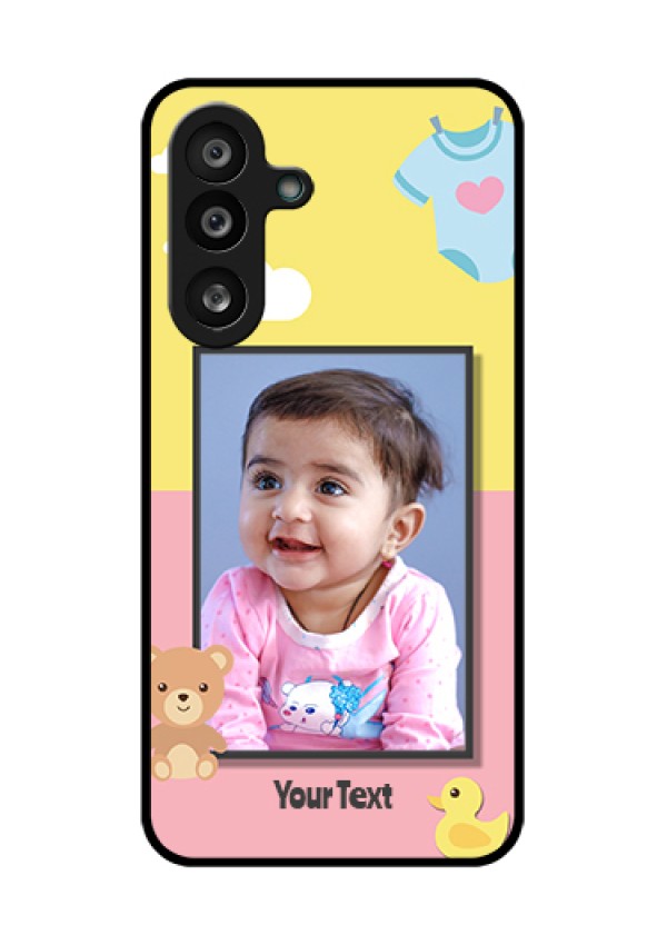 Samsung Galaxy F56 5G Custom Glass Phone Case - Kids 2 Color Design