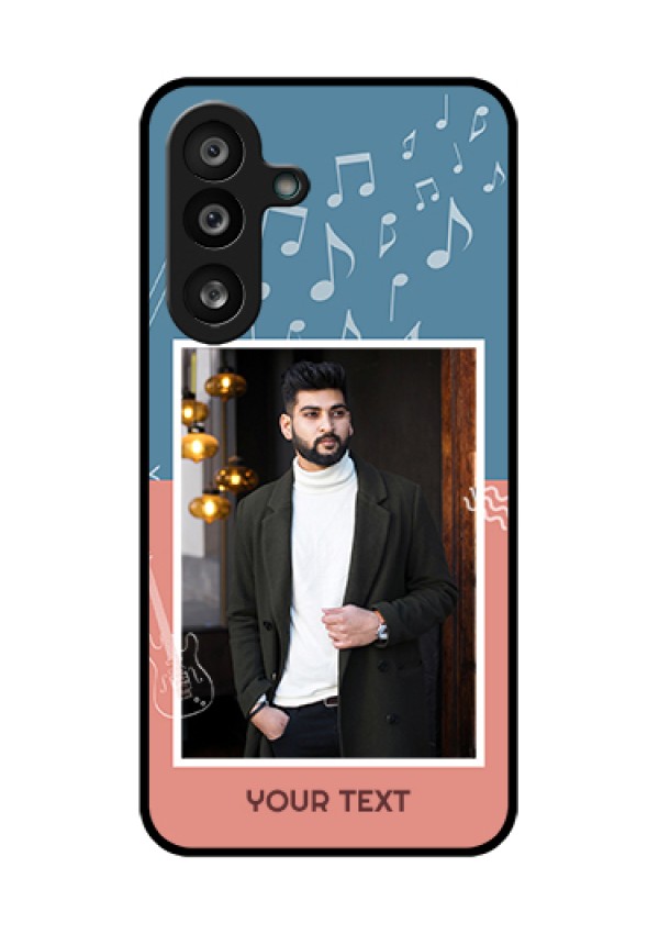 Samsung Galaxy F56 5G Custom Glass Phone Case - With Color Musical Note Design