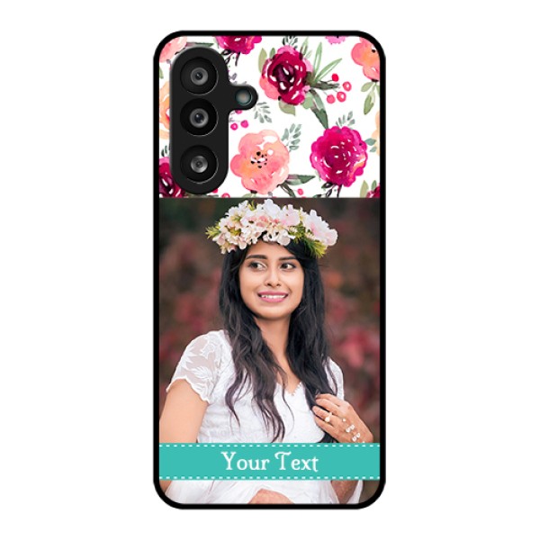 Samsung Galaxy F56 5G Custom Glass Phone Case - Water Colors Floral Design Samsung Galaxy F56 5G Custom Glass Phone Case - Water Colors Floral Design