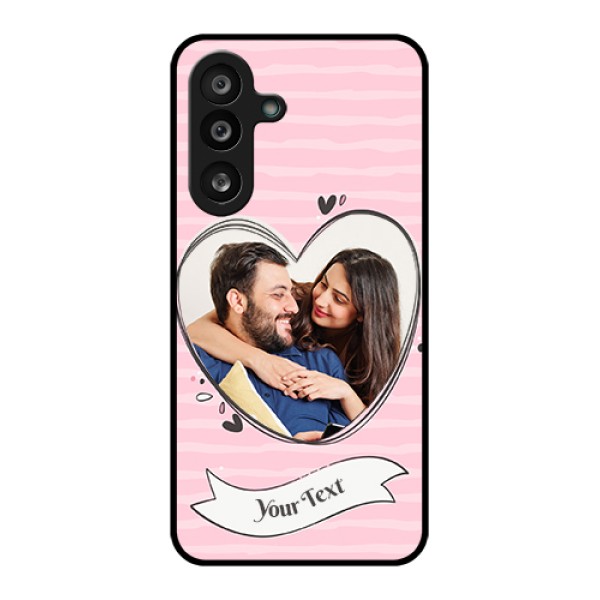 Samsung Galaxy F56 5G Custom Glass Phone Case - Vintage Heart Design