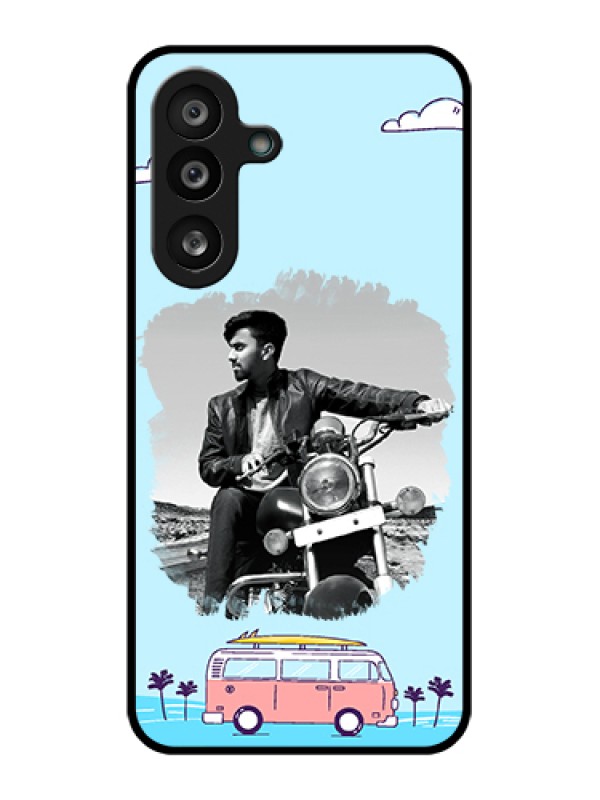 Custom Samsung Galaxy F56 5G Custom Glass Phone Case - Travel & Adventure Design