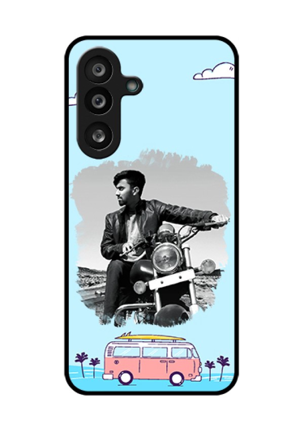 Samsung Galaxy F56 5G Custom Glass Phone Case - Travel & Adventure Design