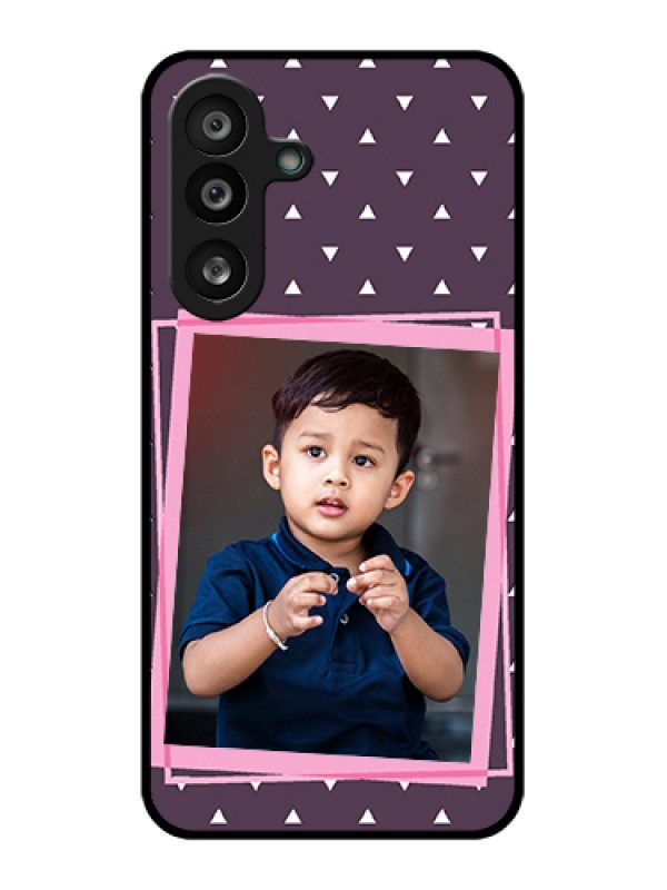 Custom Samsung Galaxy F56 5G Custom Glass Phone Case - Triangle Pattern Dotted Design