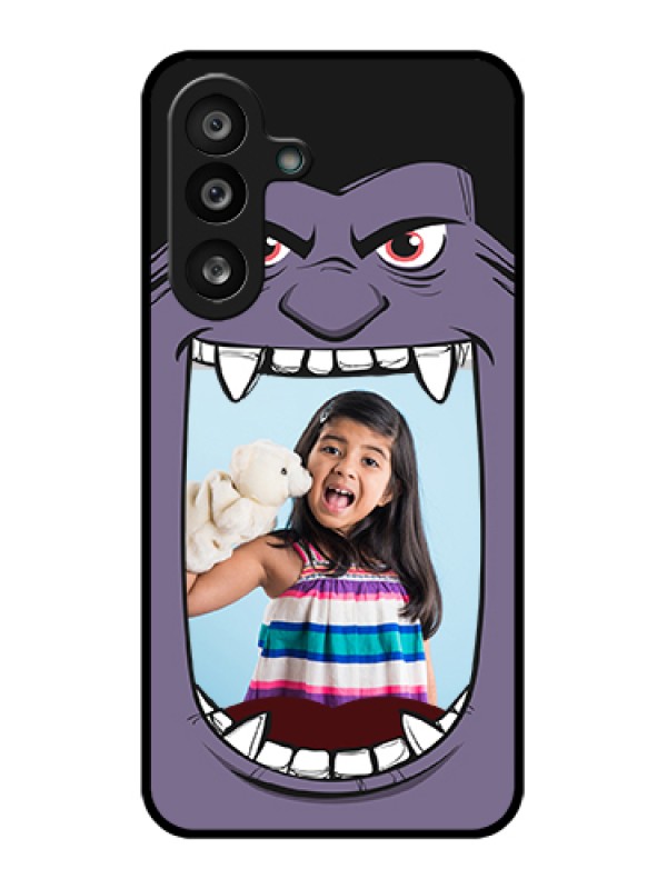 Custom Samsung Galaxy F56 5G Custom Glass Phone Case - Angry Monster Design