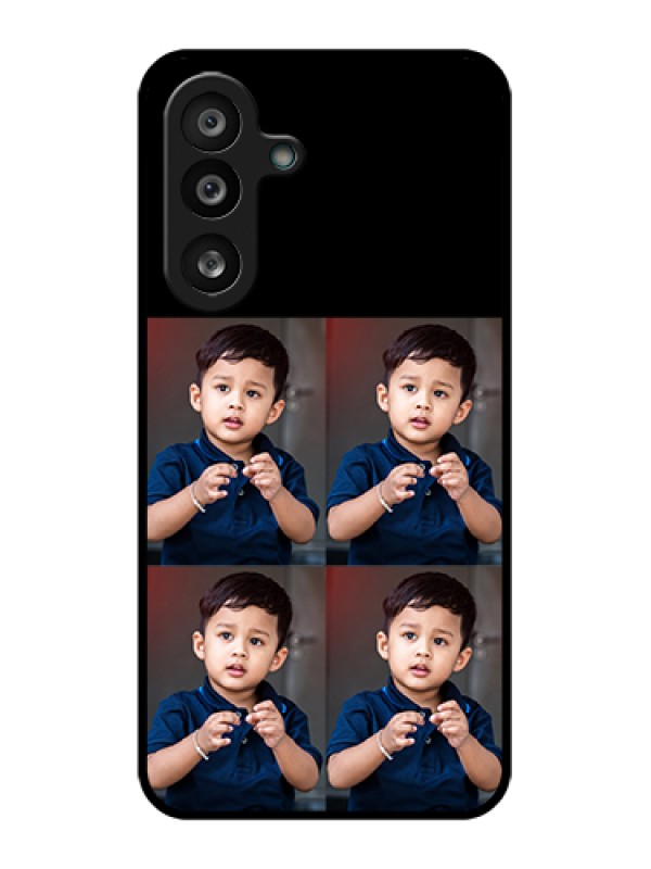 Custom Samsung Galaxy F56 5G Custom Glass Phone Case - 4 Image Holder Design