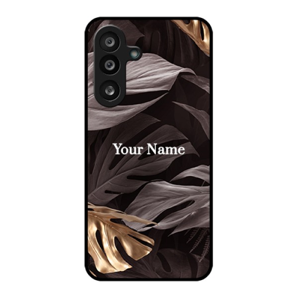 Samsung Galaxy F56 5G Custom Glass Phone Case - Wild Leaves Digital Paint Design