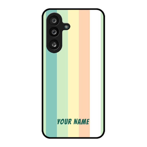 Samsung Galaxy F56 5G Custom Glass Phone Case - Multi - Colour Stripes Design Samsung Galaxy F56 5G Custom Glass Phone Case - Multi - Colour Stripes Design