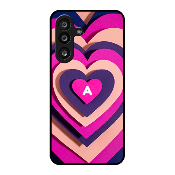 Samsung Galaxy F56 5G Custom Glass Phone Case - Cute Heart Pattern Design Samsung Galaxy F56 5G Custom Glass Phone Case - Cute Heart Pattern Design
