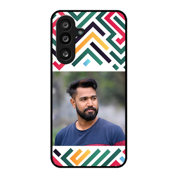Samsung Galaxy F56 5G Custom Glass Phone Case - Colorful Maze Pattern Design Samsung Galaxy F56 5G Custom Glass Phone Case - Colorful Maze Pattern Design