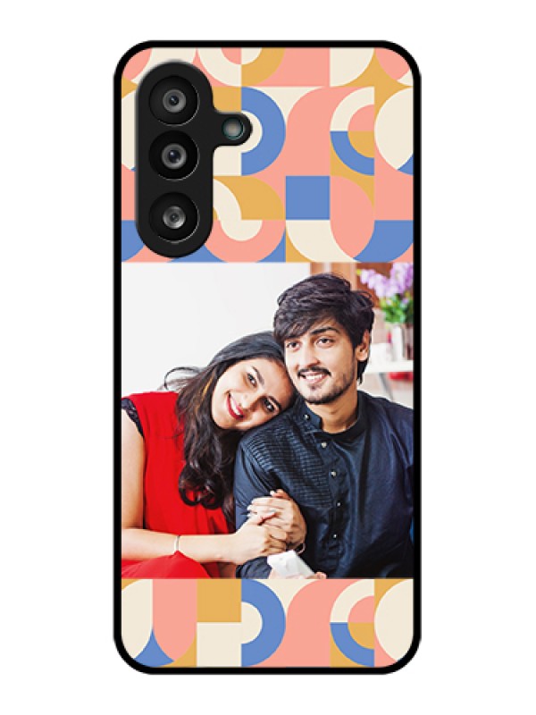 Custom Samsung Galaxy F56 5G Custom Glass Phone Case - Semi - Circle Maze Pattern Design