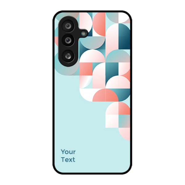 Samsung Galaxy F56 5G Custom Glass Phone Case - Stylish Semi - Circle Pattern Design