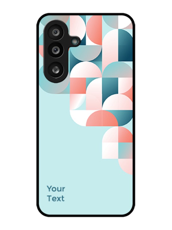 Custom Samsung Galaxy F56 5G Custom Glass Phone Case - Stylish Semi - Circle Pattern Design