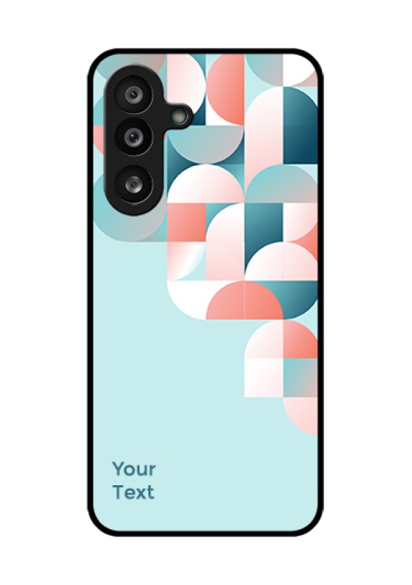 Samsung Galaxy F56 5G Custom Glass Phone Case - Stylish Semi - Circle Pattern Design
