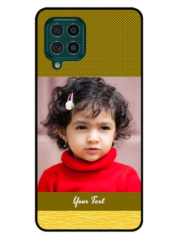 Custom Galaxy F62 Custom Glass Phone Case - Simple Green Color Design