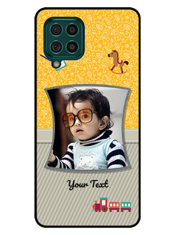 Custom Galaxy F62 Personalized Glass Phone Case - Baby Picture Upload Design