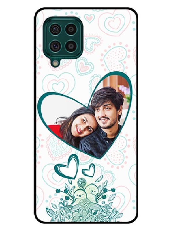 Custom Galaxy F62 Photo Printing on Glass Case - Premium Couple Design