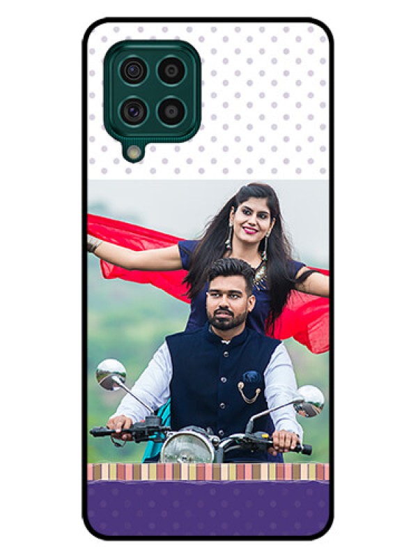 Custom Galaxy F62 Photo Printing on Glass Case - Cute Family Design