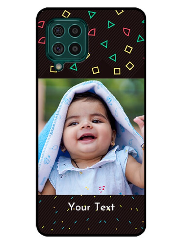 Custom Galaxy F62 Custom Glass Phone Case - with confetti birthday design