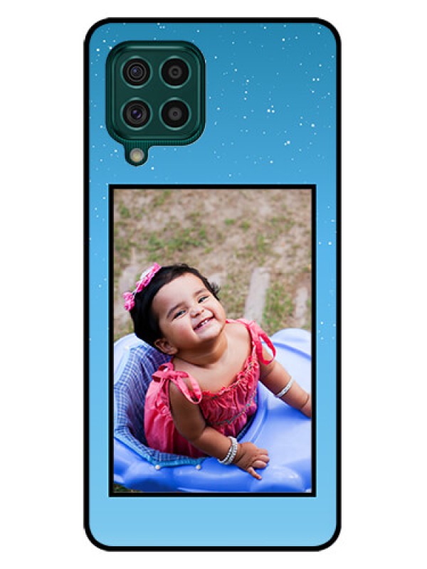 Custom Galaxy F62 Custom Glass Mobile Case - Wave Pattern Colorful Design